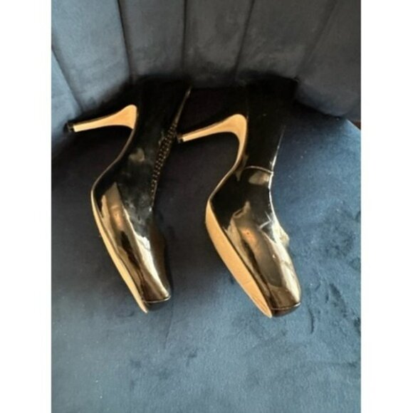 Madden Girl Black Patent Leather‎ Pumps Classic Heels Shoes Women's 7.5 - Picture 5 of 15
